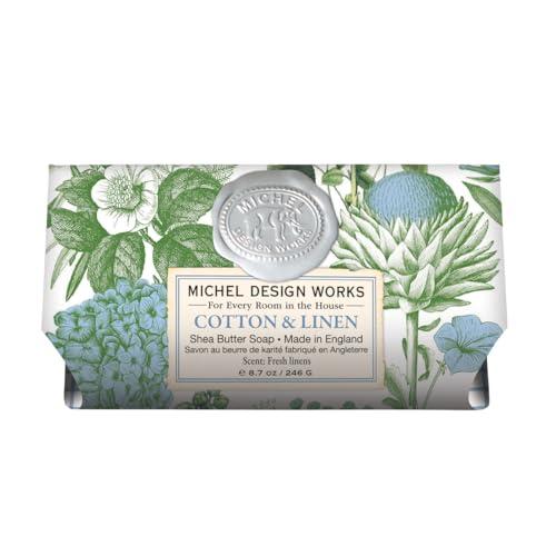 Michel Design Works Michel Design Works Cotton & Linen Large Bath Soap Bar, 8.7 oz