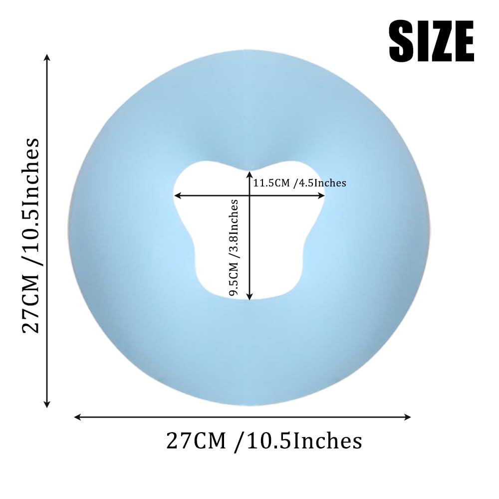 OULIGET OULIGET Silicone Face Massage Pillow,SPA Beauty Face Relax Headrest,Salon Skin Care Soft Overlay Travel Head Support,Bule