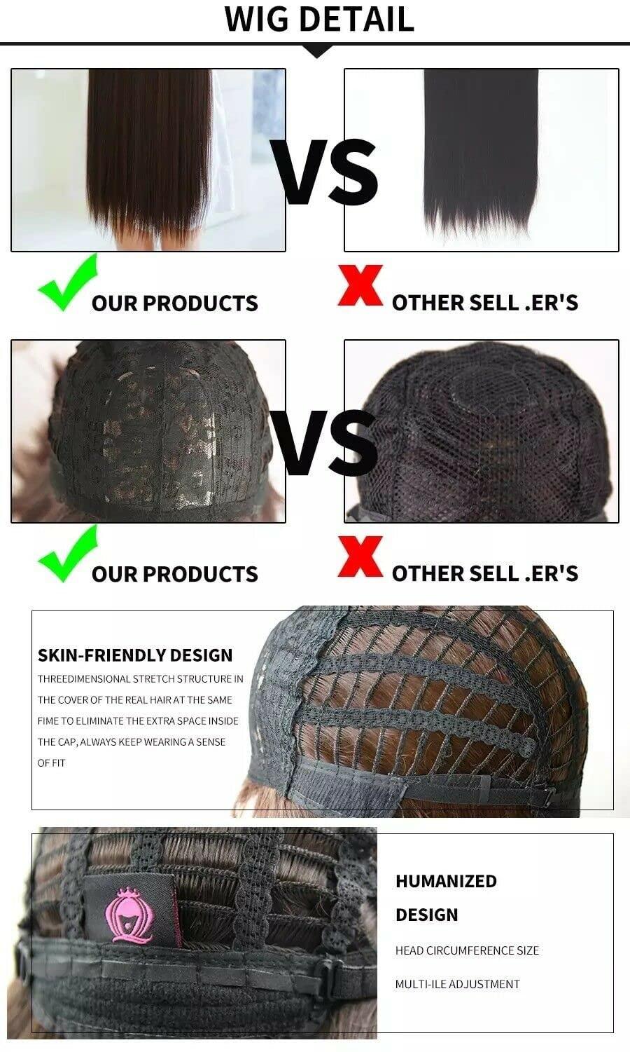 AIKO PRO AIKO PRO Chic Korean Fashion 26 Inch Long Wavy Curly Wig, Natural Heat-Resistant Synthetic Hair Wigs with Bands For Cosplay and Daily Wear (Pink Brown)