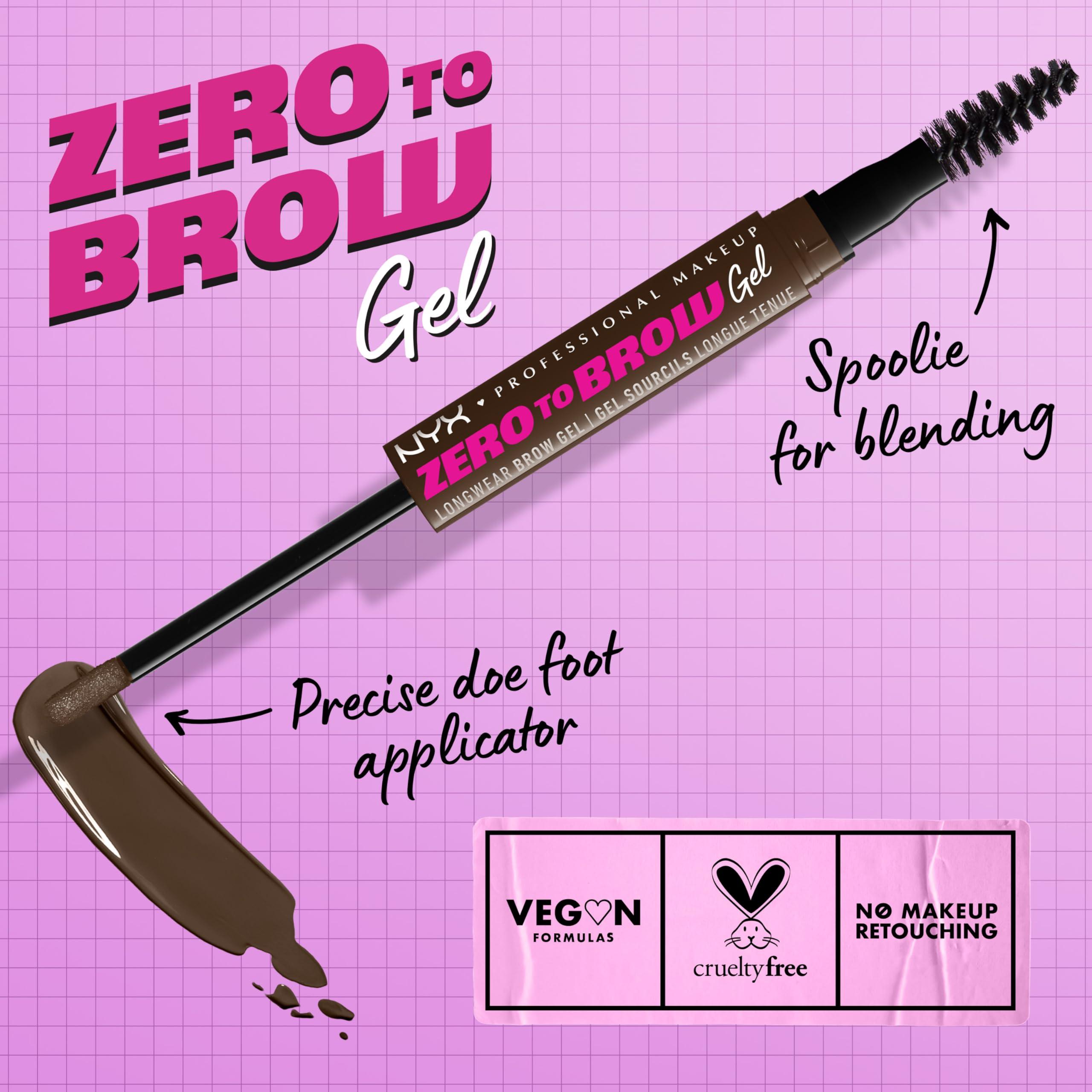 NYX PROFESSIONAL MAKEUP NYX PROFESSIONAL MAKEUP Zero to Brow, Longwear Eyebrow Gel, Espresso