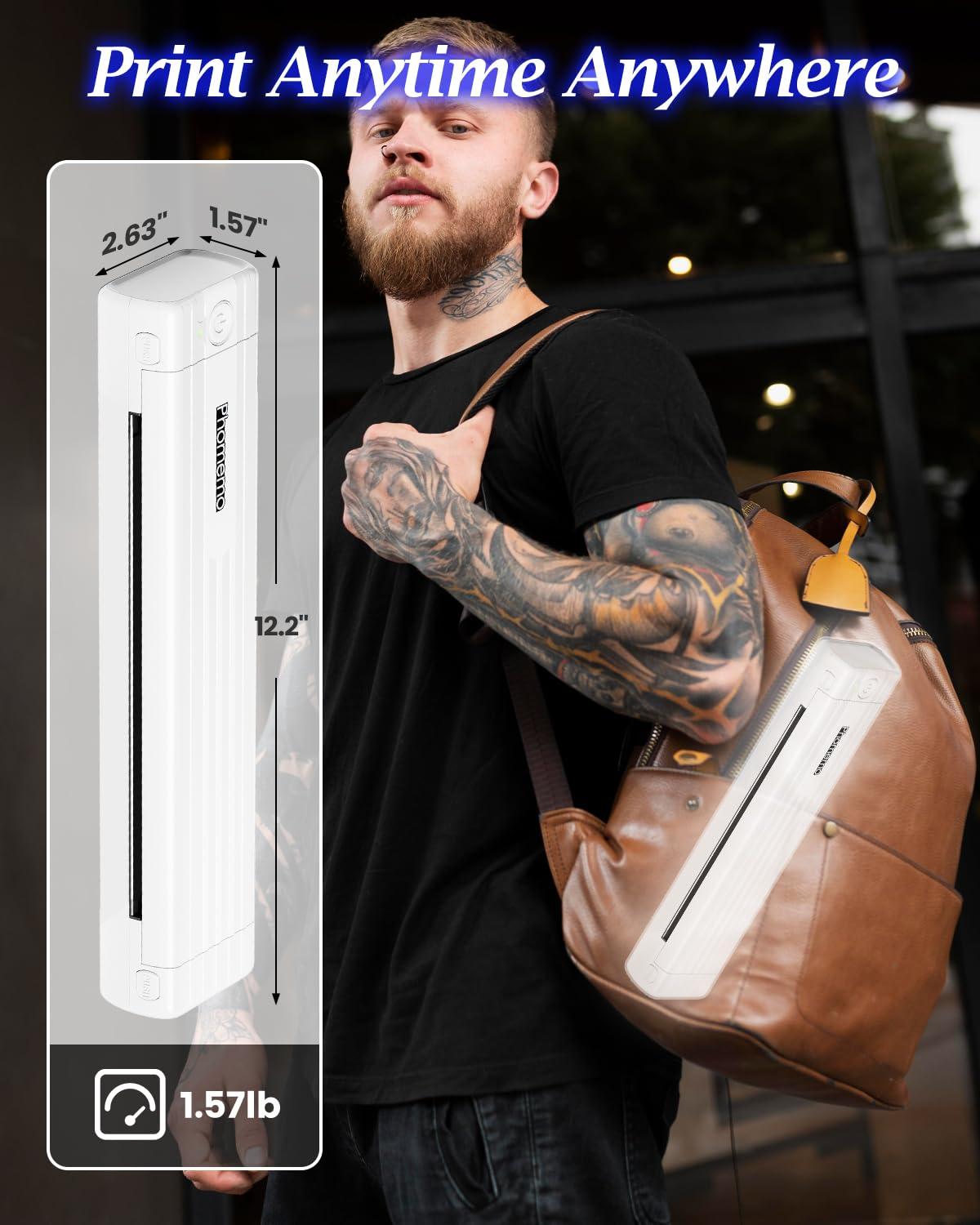 Phomemo Phomemo TP83 Tattoo Stencil Printer, Upgraded Thermal Tattoo Printer Machine with 10pcs Transfer Paper, Wireless Bluetooth Tattoo Printer for Tattoo Artists & Beginners, Compatible with iPad Phone PC