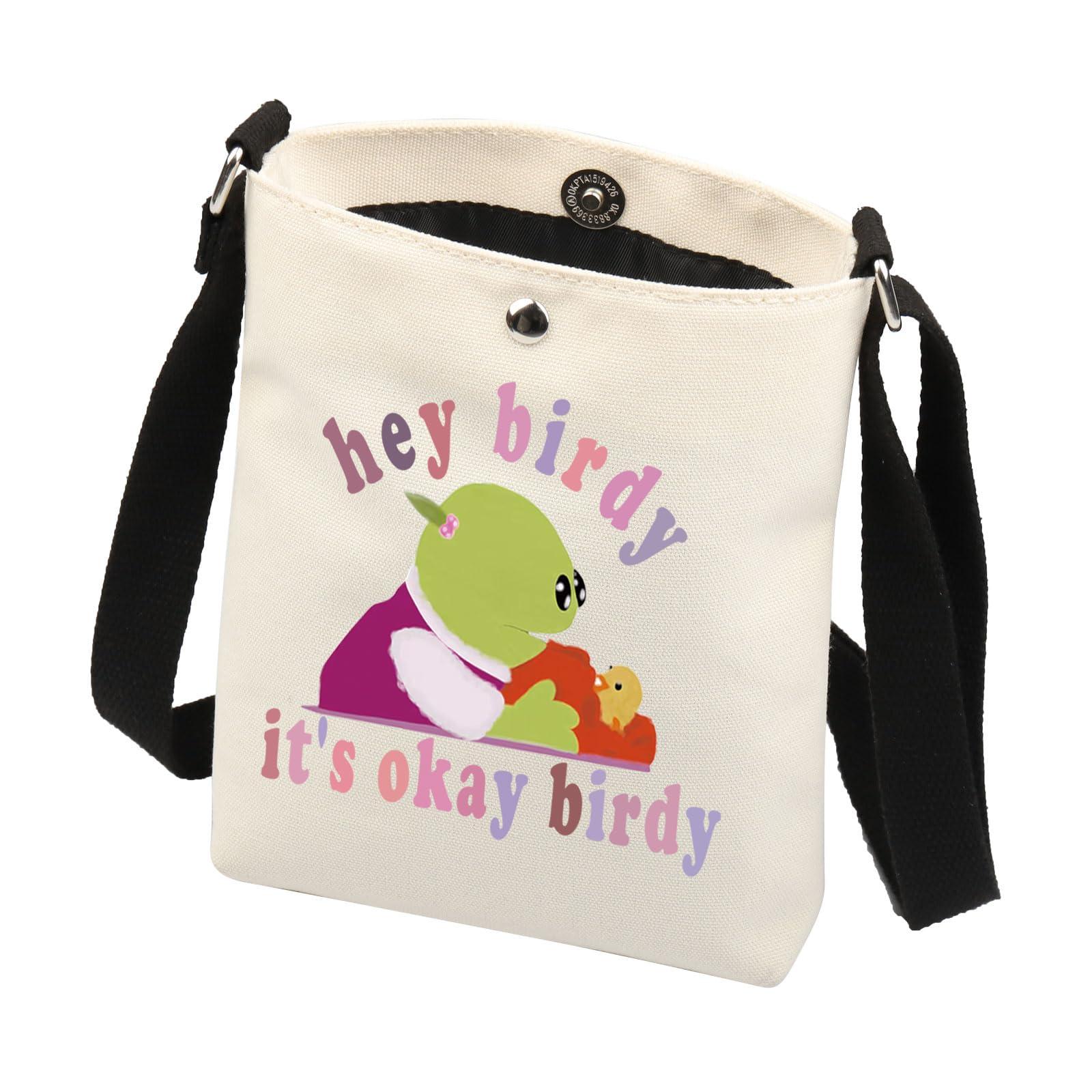 XYANFA XYANFA Mona Naanalan Makeup Bag Cartoon Gift Princess Mona Meme Hey Birdy Its Okay Birdy Zipper Pouch (okay birdy Crossbody bag)