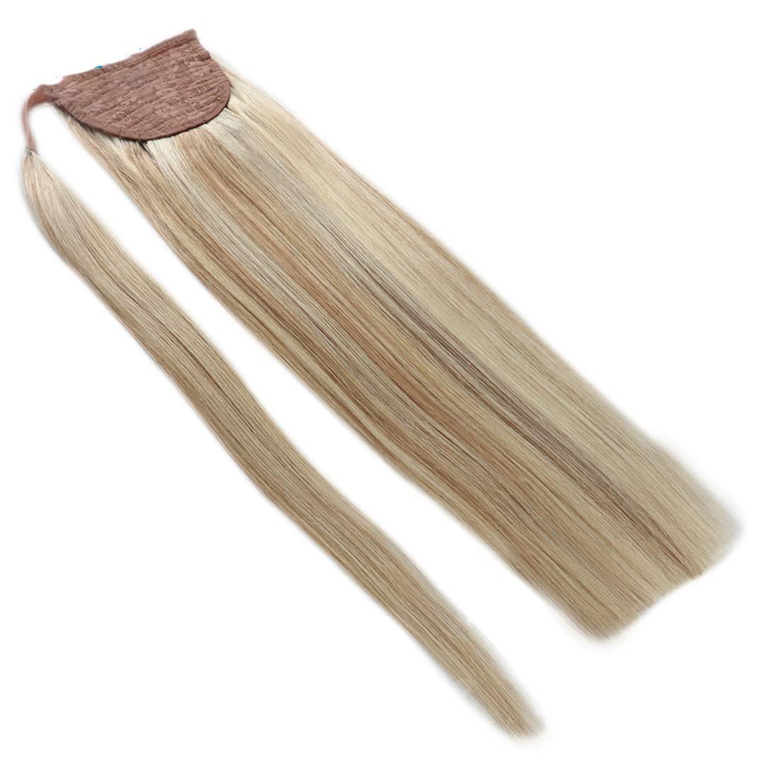 FInspiational Human ponytail Hair Straight Russian Machine Remy ponytail Tail Extension 2# Dark Brown 613# Blonde 120G 24Inch Clip In Wig #6 24inches 150g 6 Months With Proper Care