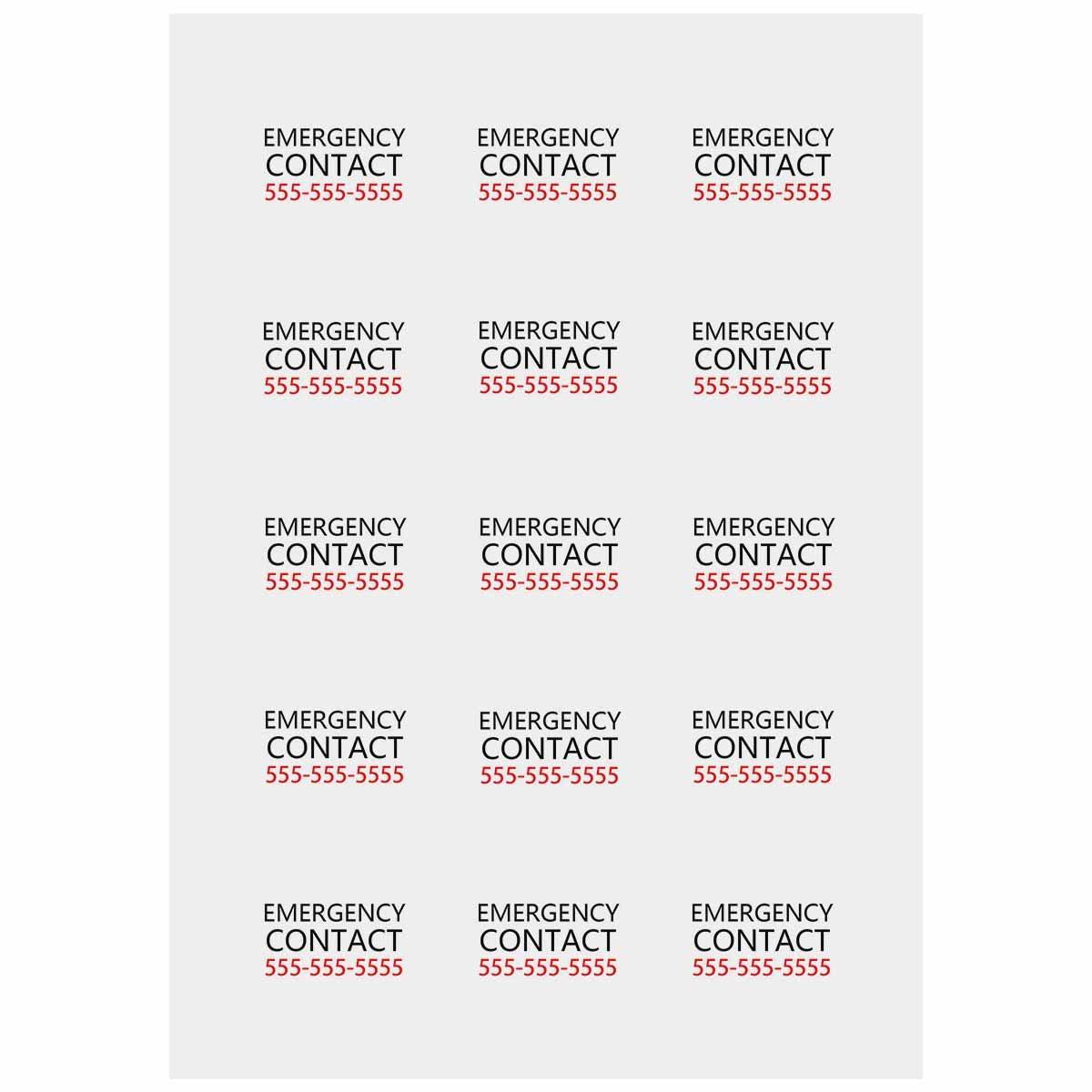 InterestPrint Custom Temporary Tattoos Kids - Personalized Emergency Contact Child Safty Tattoos with Phone number - If Lost Call Tattoos Sticker - Waterproof 15 Tattoos