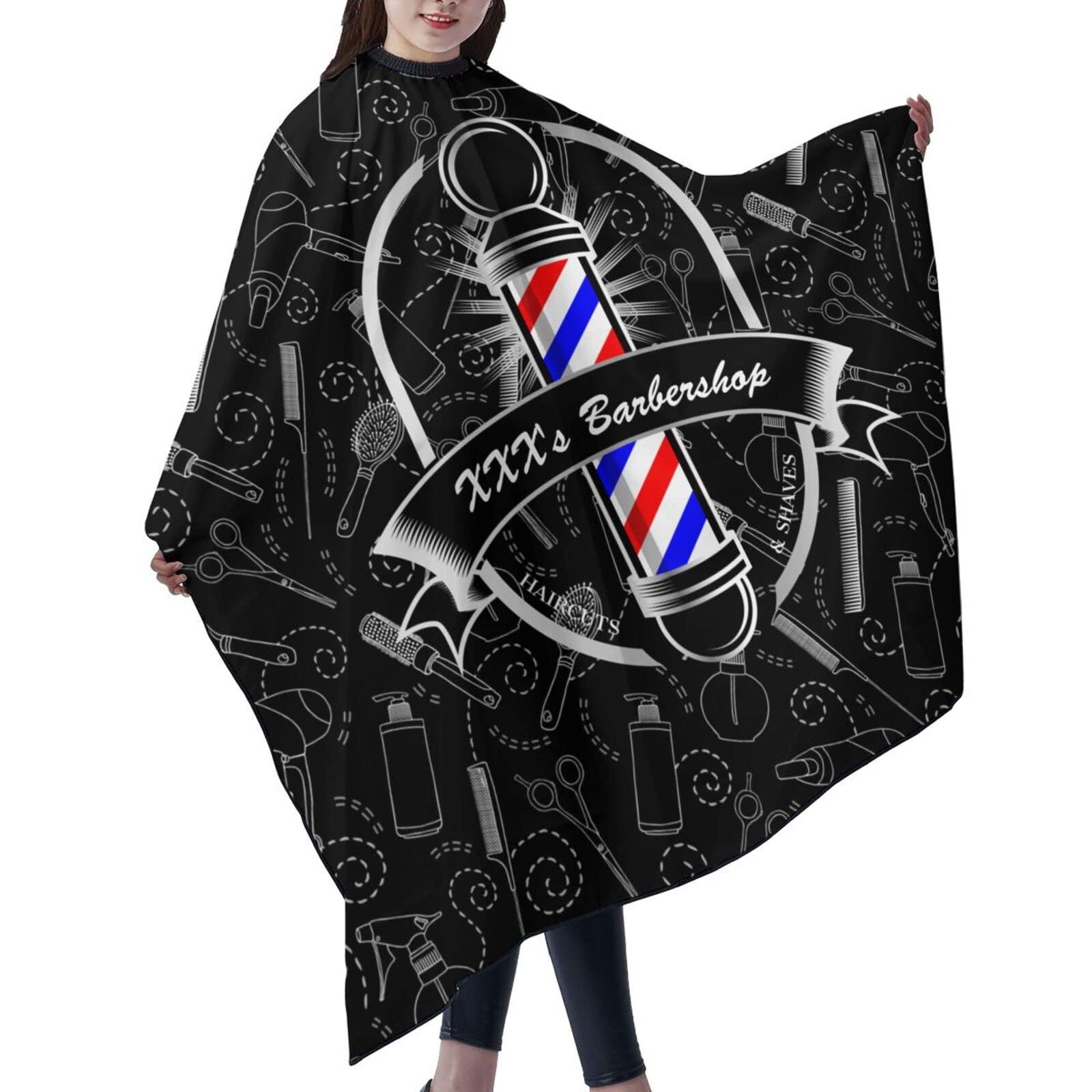 MLIANCEN Custom Barber Cape Hairdresser Cape, Add Your Photo Text Logo Personalized Barbershop Salon Cape for Men, Customized Hair Cutting Cape for Home Salon Barbershop