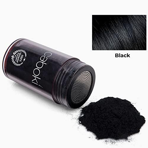 Caboki Caboki All-Natural, Plant-Based Hair Concealer Covers Bald Spot and Thinning Hair. (16G, 40-Day Supply). Black