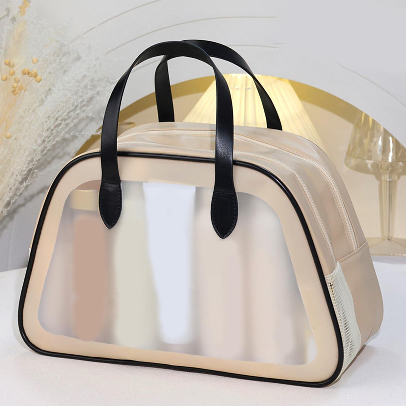 TOPEAST TOPEAST Preppy Stuff Cute Makeup Bag Small Cosmetic Bag Travel Toiletry Bag, Personalized Birthday Wedding Gifts for Mom Teacher Friends Bridesmaids, Preppy Travel Stuff for Girls (Purple N)