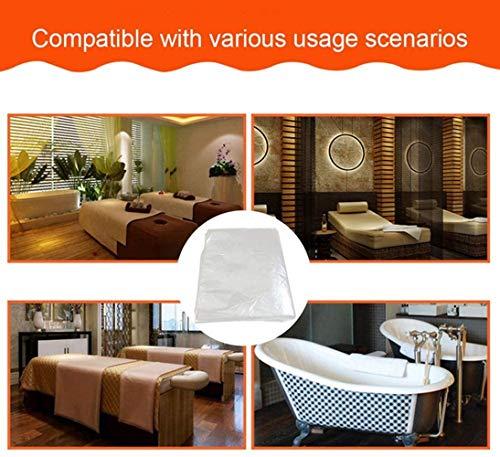 QMZDXH QMZDXH Disposable PVC Beauty Couch Cover, Disposable Bed Sheets Covers, for SPA Massage Bed Treatment Table Sheets Waxing Protection 100 Pcs (90x180cm)