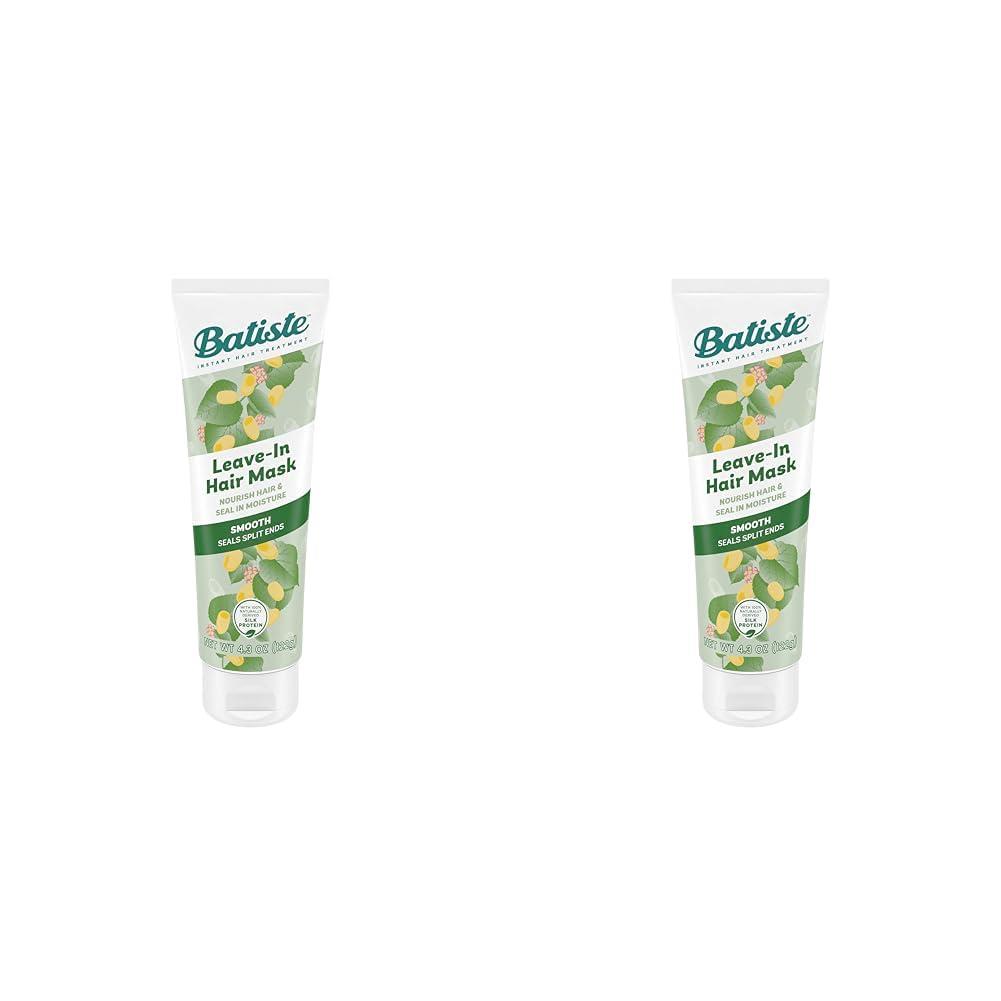 Batiste Batiste Heat Protectant For Hair & Leave In Conditioner Hair Mask, Repair and Restore Formula, Hair Conditioner for Dry or Wet Hair, Infused with vitamin E for Enhancing Haircare, 4.3oz. (Pack of 2)