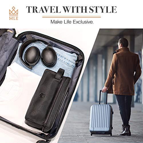MAKE LIFE EXCLUSIVE Leather Toiletry Bag for Men, Gift For Men, Mens Travel Bag Toiletry, Leather Shaving Bag, Leather Dopp Kit for Men, Mens Leather Toiletry Bag, Mens Travel Toiletry Bag, Hygiene & Grooming Kit