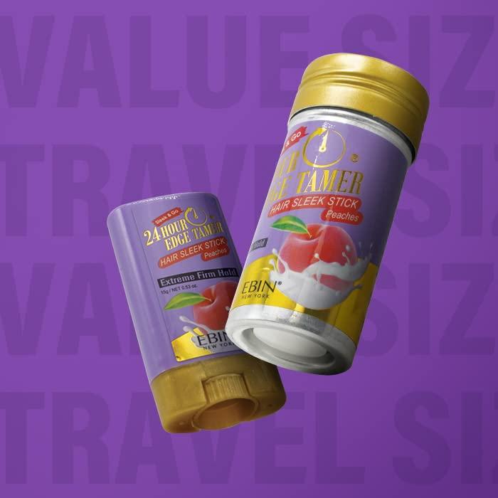 EBIN NEW YORK EBIN NEW YORK 24 Hour Edge Tamer Hair Sleek Stick, Extreme Firm Hold, 2.7 oz, Acai Berry – Sleek & Go, No Flaking and White Residue