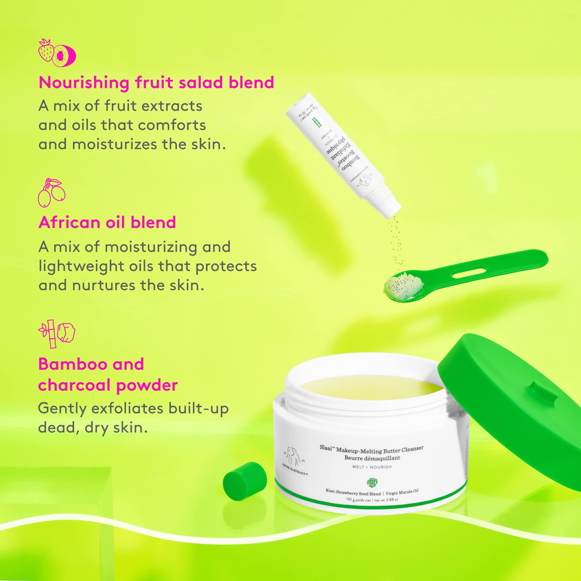 Drunk Elephant Drunk Elephant Slaai Makeup Melting Butter Cleanser for Women - 3.8 oz Makeup Remover | Nourishing Balm Cleanser | Removes Makeup & Impurities