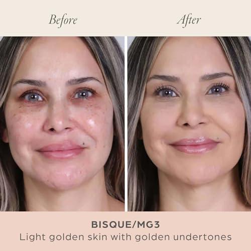 PR Beauty PUR Beauty 4-in-1 Pressed Mineral Makeup Powder Foundation with SPF 15 - Concealer & Finishing Compact Pressed Powder for Face - Buildable Medium to Full Coverage Foundation Powder (Bisque)