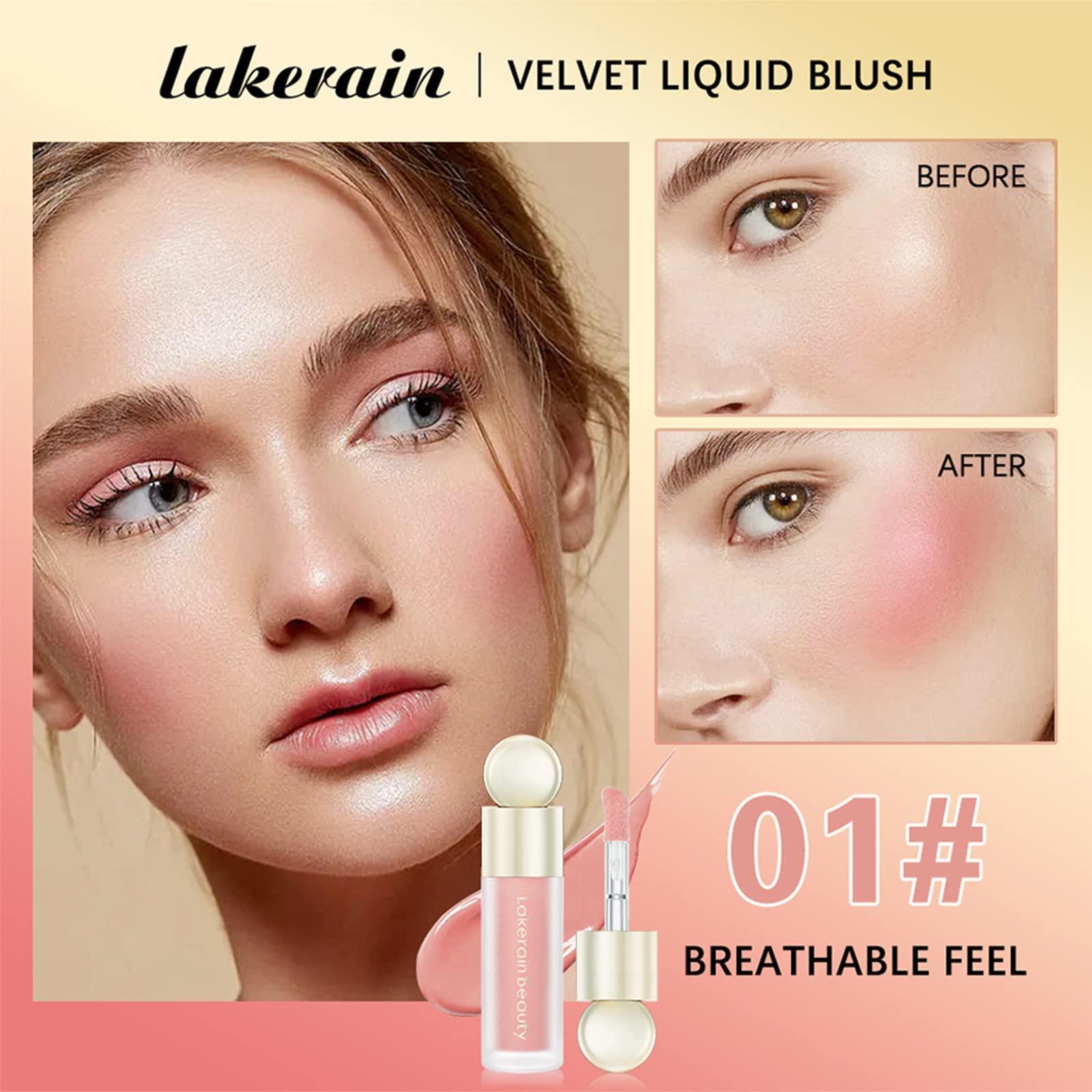 BEFIVECOK BEFIVECOK Liquid Blush, Natural Matte Velvet Finish, Soft Cream Liquid Face Blush For Cheeks, Skin Tint Blush Makeup, Long Lasting Lightweight Blendable Blush (#01 Nude Pink)