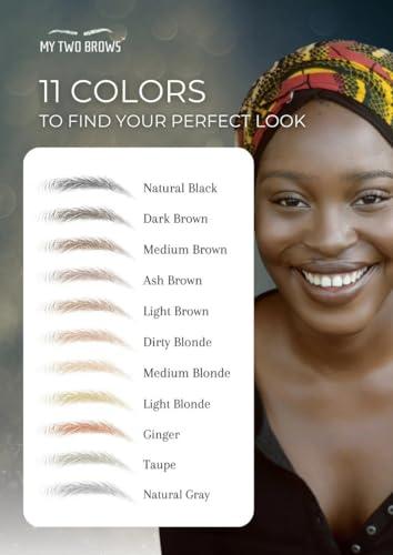 My Two Brows (10 pairs) Ginger Temporary Eyebrow Tattoo - Small Size - Waterproof & Smudgeproof - Sassy Swerve Style Eyebrow Stickers - Sheet Lasts up to 30 Days - Won't Work on Existing Brows