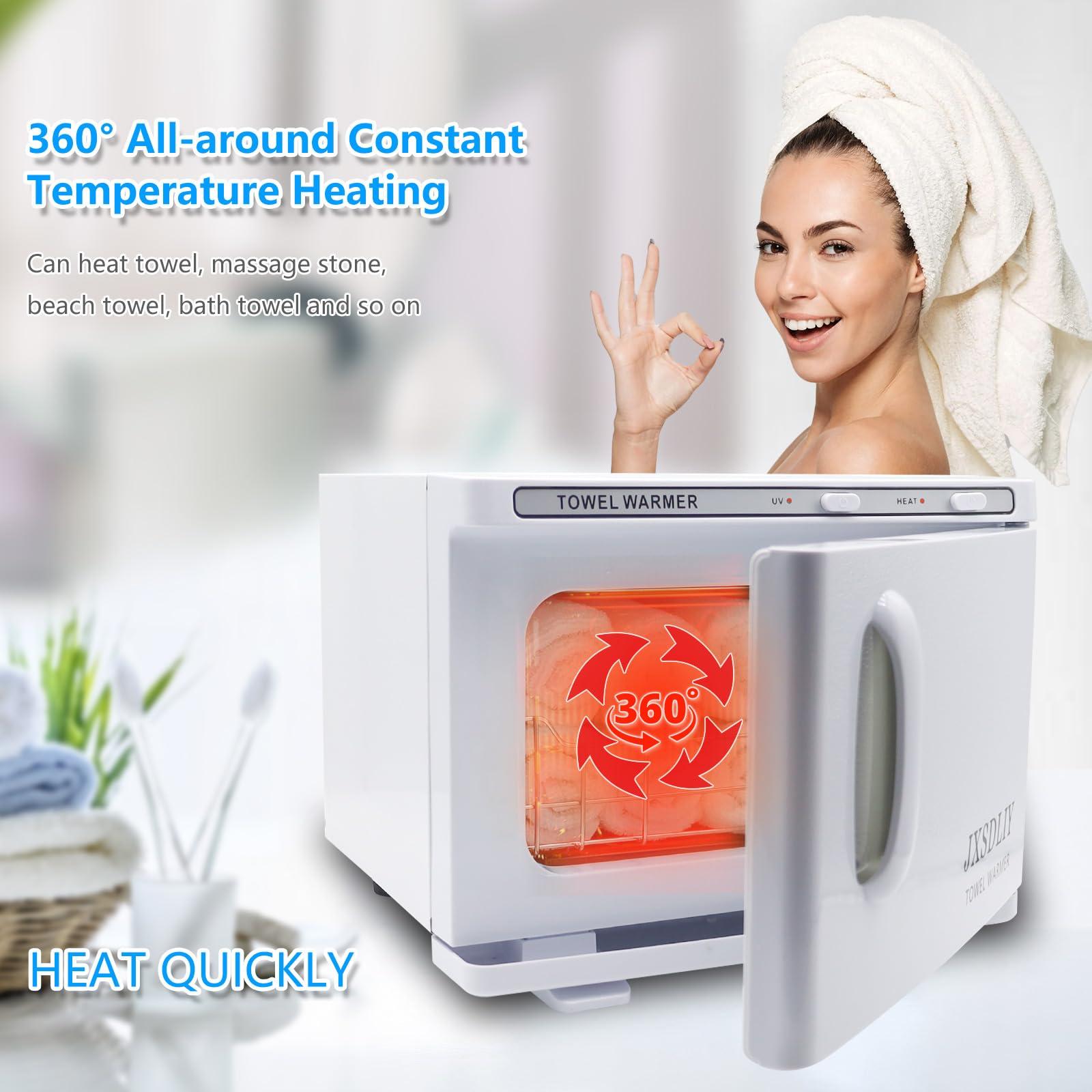 JXSDLIY JXSDLIY Hot Towel Warmer for Salon Beauty Bathroom Hot Towel Cabinet 2-in-1 Personal 8L Small Capacity owel Warmers Spa, Upgrade Fast Heating Towel Heater Towel Steamer (8L, White)