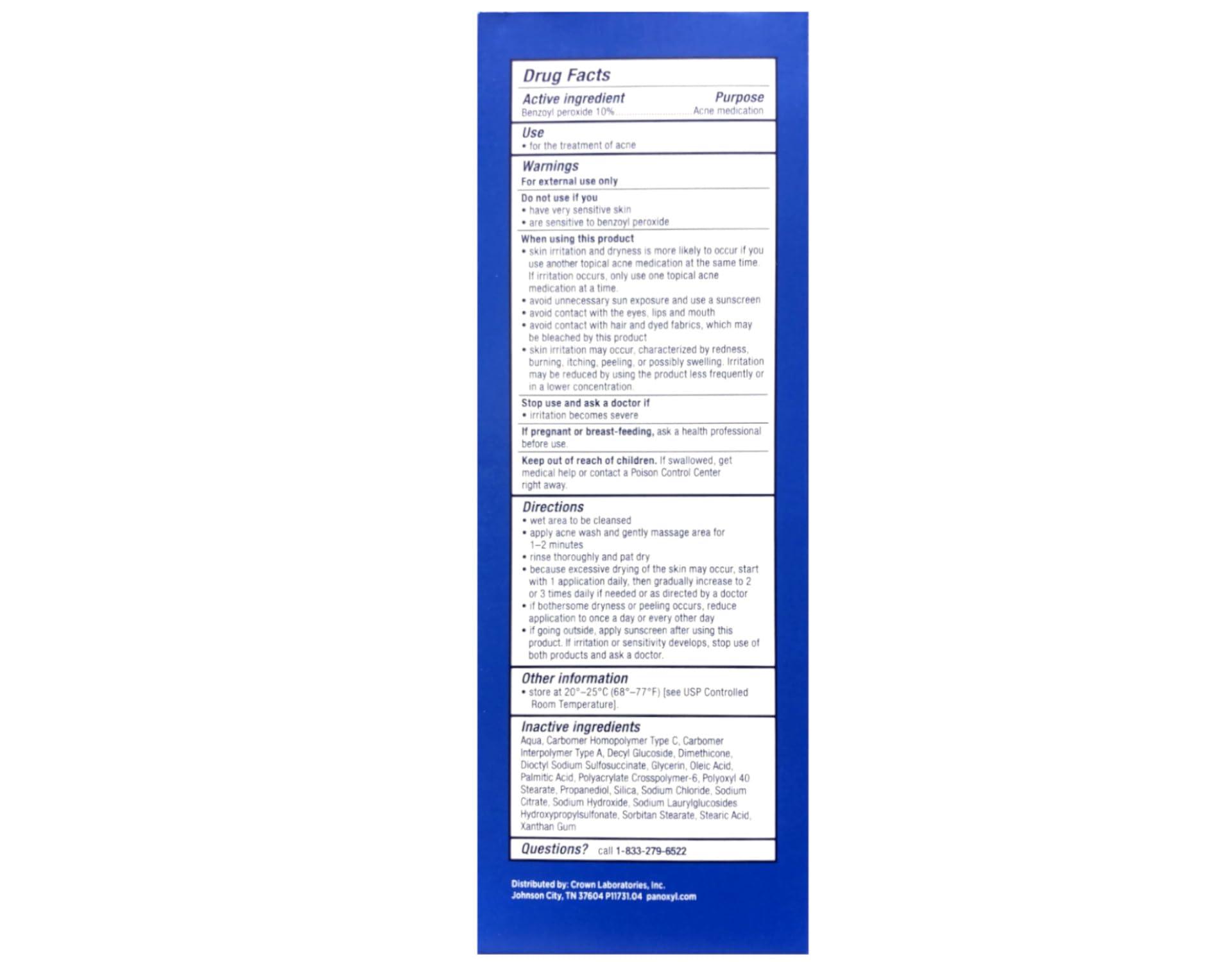 PanOxyl PANOXYL ACNE FOAMING WASH 5.5 oz (Pack of 2) (Packaging may vary)