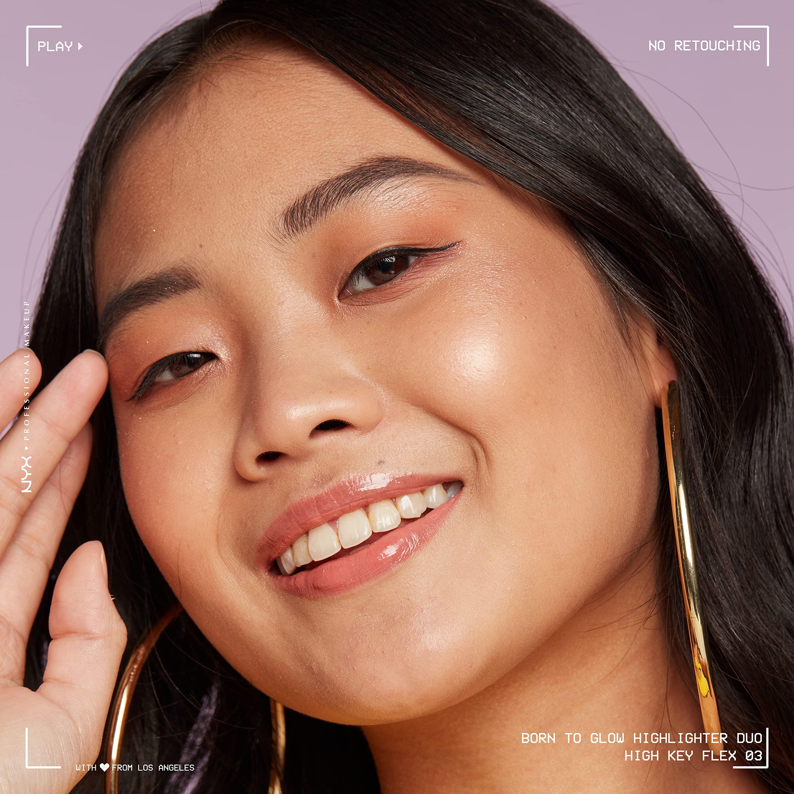 NYX PROFESSIONAL MAKEUP NYX PROFESSIONAL MAKEUP Born To Glow Icy Highlighter Duo - High Key Flex