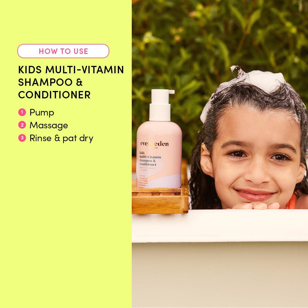 Evereden Evereden Kids Shampoo and Conditioner 2 in 1: Cool Peach, 10.1 fl oz. | Gentle Kids Skin Care | Non-toxic and Clean Ingredients