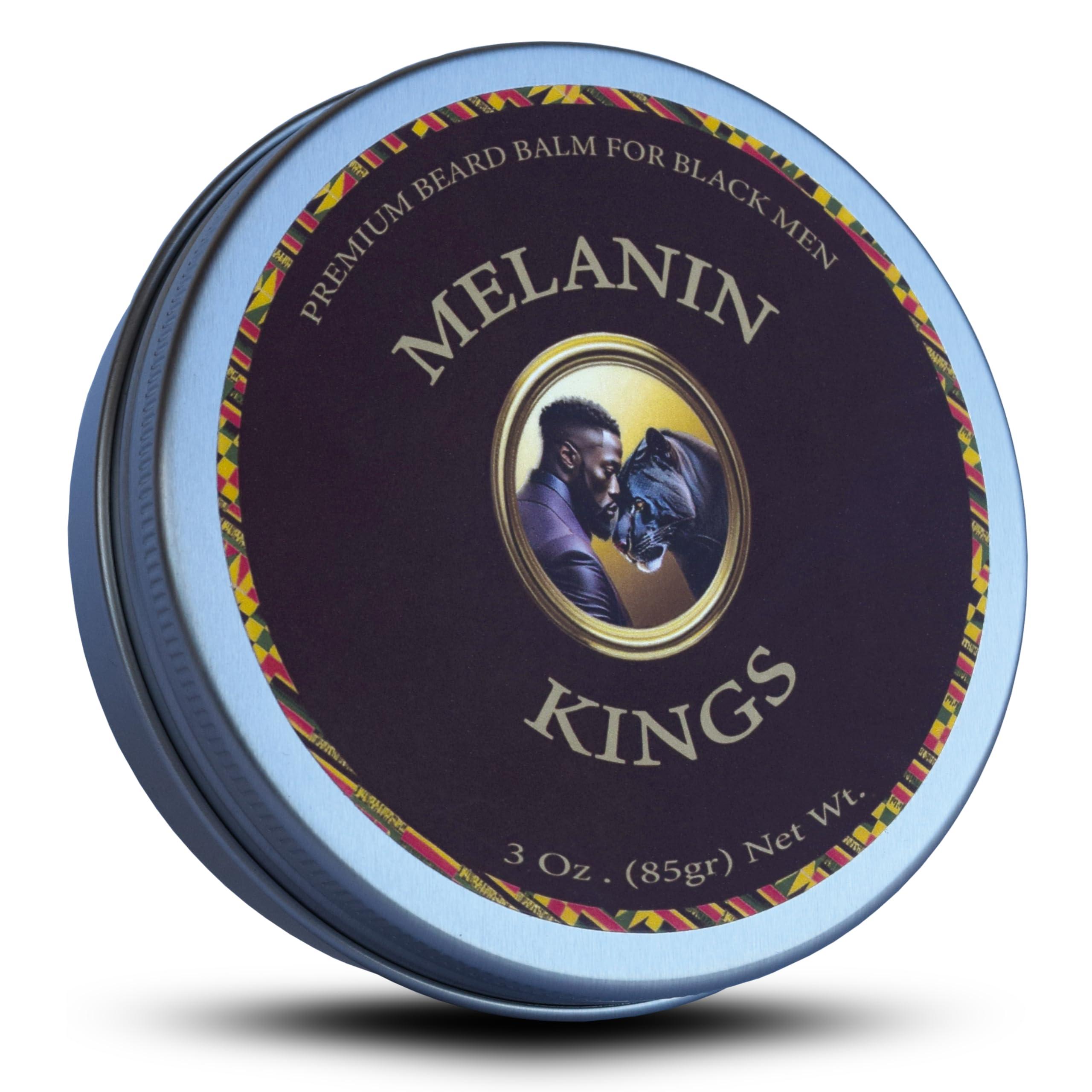 Melanin Kings Melanin Kings Beard Balm for Black Men | 3 oz | Ancient African Ingredients | Specialized formula for black men s Kenyan Sandalwood Scent