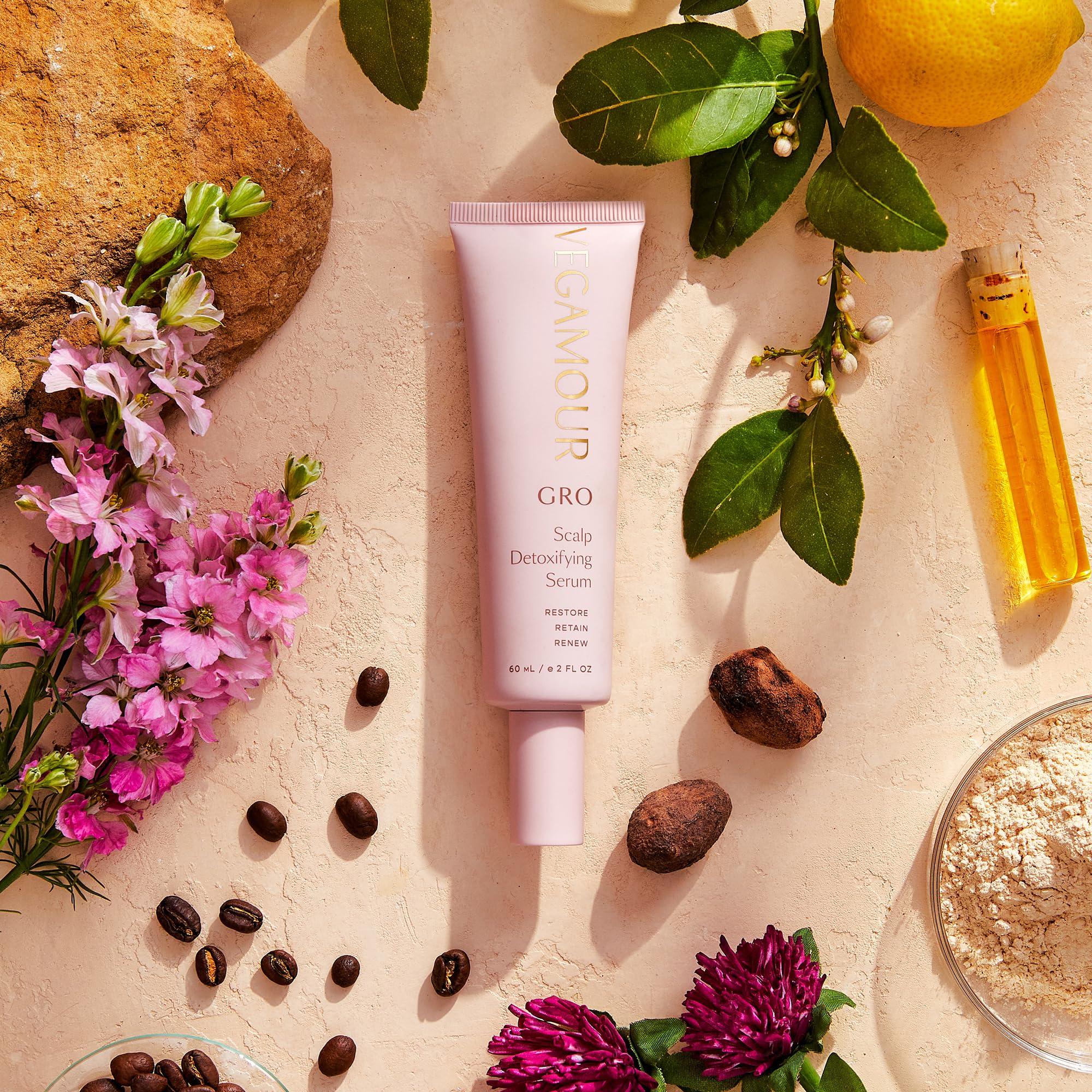 VEGAMOUR VEGAMOUR GRO Scalp Detoxifying Serum, Scalp Serum with Zinc PCA Removes Buildup & Soothes Scalp, Natural Citrus Scent, 2 fl. oz.