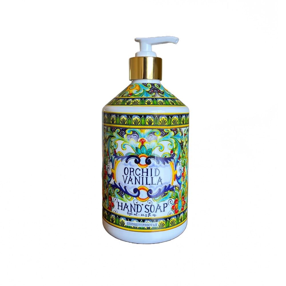 Home and Body Company Home and Body Company Hand Soap Villa Flora Collection 16 FL/473ml Bottles infused with Essential Oils (SET OF 4) Sea Salt Verbena, Coconut Citrus, Orchid Vanilla, and White Jasmine