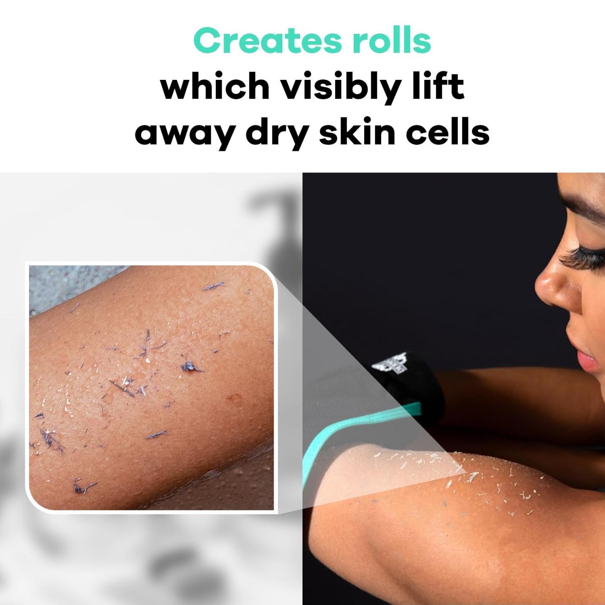 Dermasuri Dermasuri Deep Exfoliating Glove for Shower - Scrubbing Mitt Body Scrubber Gloves Skin Exfoliator & Eliminates Dead Skin - Keratosis Pilaris Scrub Spray Tan Remover - Korean Skincare for Body (2 Pack)