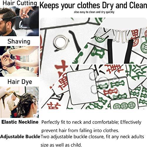 visesunny visesunny Professional Barber Cape Chinese Mahjong Polyester Hair Cutting Salon Cape Apron Shaving Cloth Beard Shaving Bib Hairdressing Cape Anti-Static Haircut
