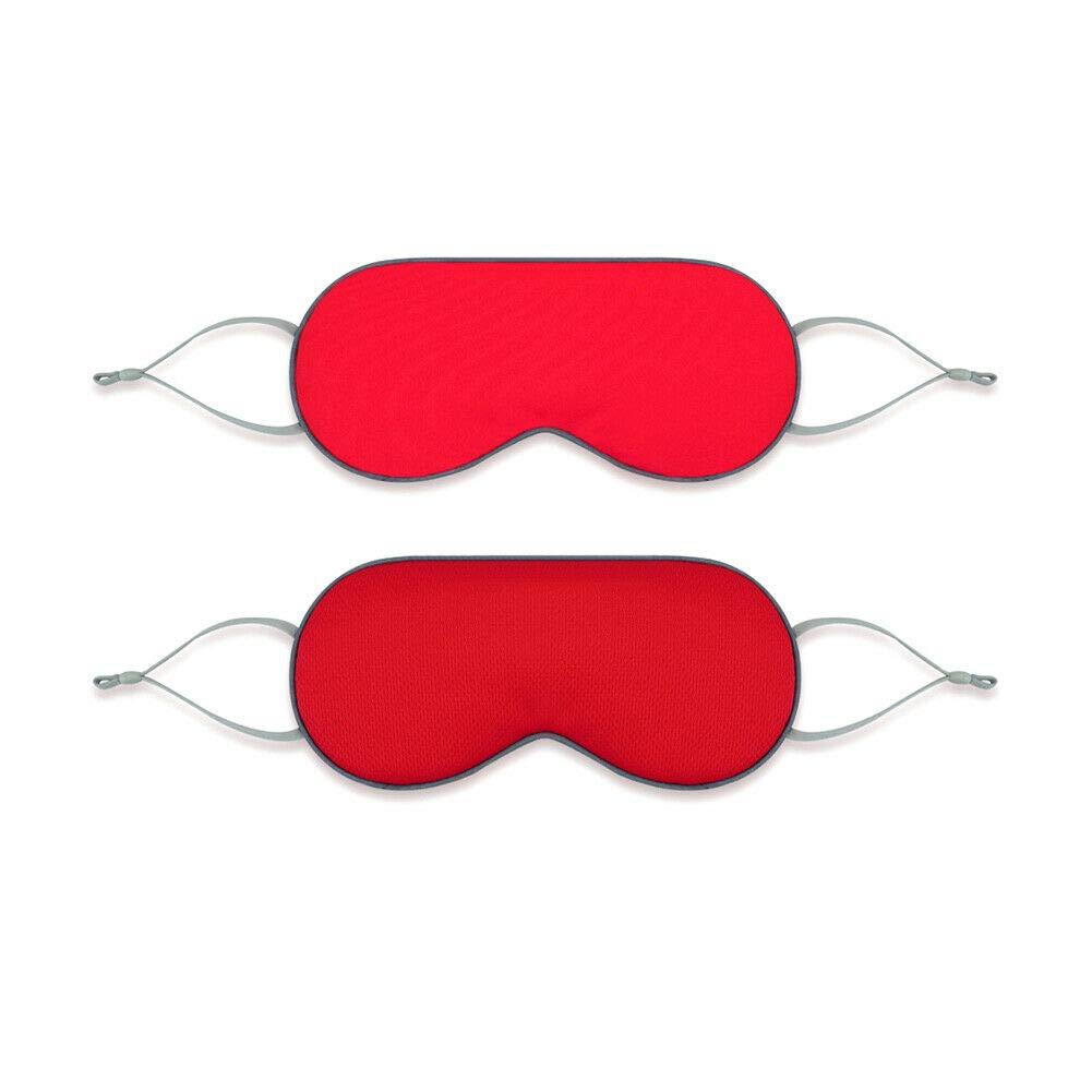 Magik Magik 2-in-1 Double-Sided Sleep Eye Mask Warm&Cool Travel Breathable Blindfold Mask (Red, 1 Pack)