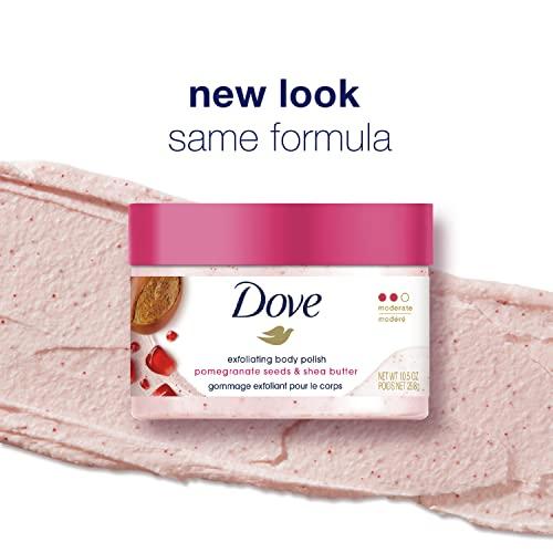 Dove Dove Scrub Pomegranate & Shea Butter For Silky, Soft Skin Body Scrub Exfoliates and Provides Lasting Nourishment 10.5 oz