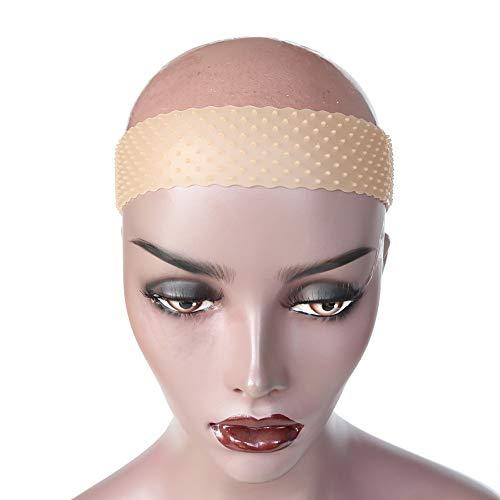 zigzag hair ZigZag Hair Non Slip Silicone Wig Grip Band Fix Transparent Silicone Headband Drop-shaped Elastic Wig Band Lace Wig Grip Hair Band for Wigs Sports Yoga 1Pc (M, Light Brown)