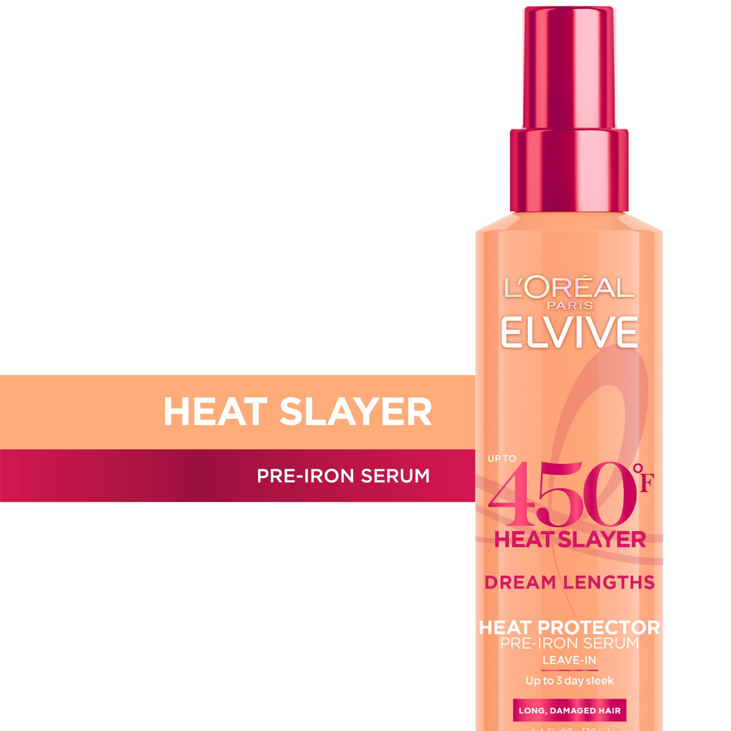 LOral Paris L\'Oreal Paris Elvive Dream Lengths Heat Slayer Pre-Iron Spray Leave-In, 4.4 Ounce