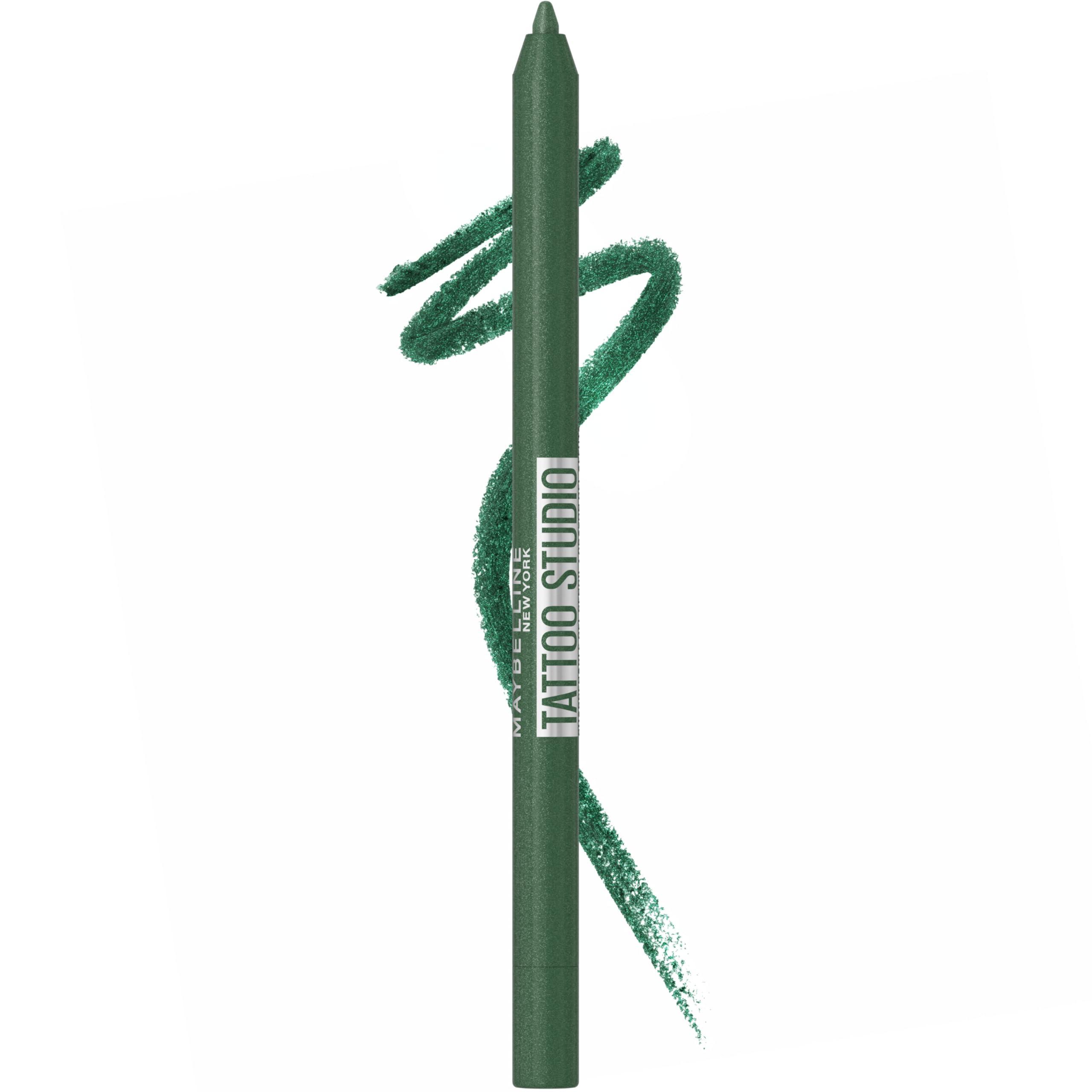 MAYBELLINE Maybelline Tattoo Studio Sharpenable Gel Pencil Waterproof Eyeliner, Long-Lasting Eyeliner With Smooth Gel Pigments For Up To 36HR Wear, Hunter Green, 1 Count
