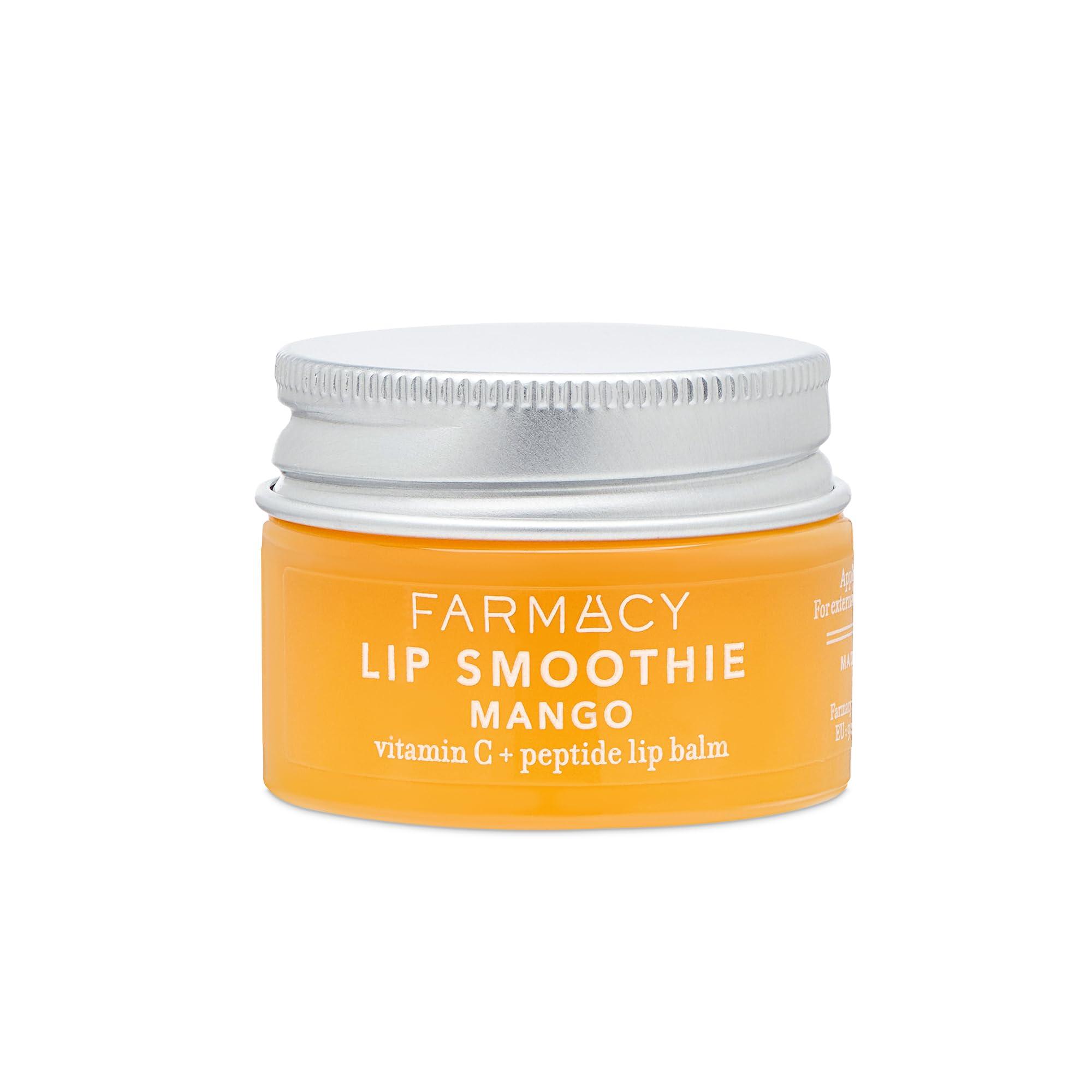 Farmacy Farmacy Peptide Lip Balm - Lip Smoothie Hydrating Lip Balm with Vitamin C to Visibly Plump + Smooth Lip Lines - Nourishing Lip Treatment with a High-Gloss Finish - Mango (10g)