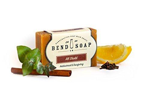 Bend Soap Company Goat Milk Soap  Natural Skin Care with Coconut & Olive Oil  Body & Hand Soap for Sensitive Skin & Eczema by Bend Soap Co., 4.5 oz, All Shield