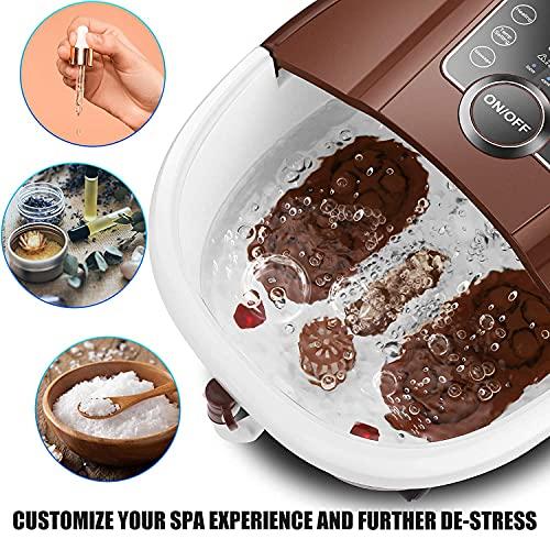 Ovitus Ovitus Foot Spa Bath Massager Motorized spa Massage Rollers with Heat Bubble Jets, Foot Bath Tub with Adjustable Temperature, Time Setting Super Large Size Pedicure Spa, Salt & Tea Tree Oil Available