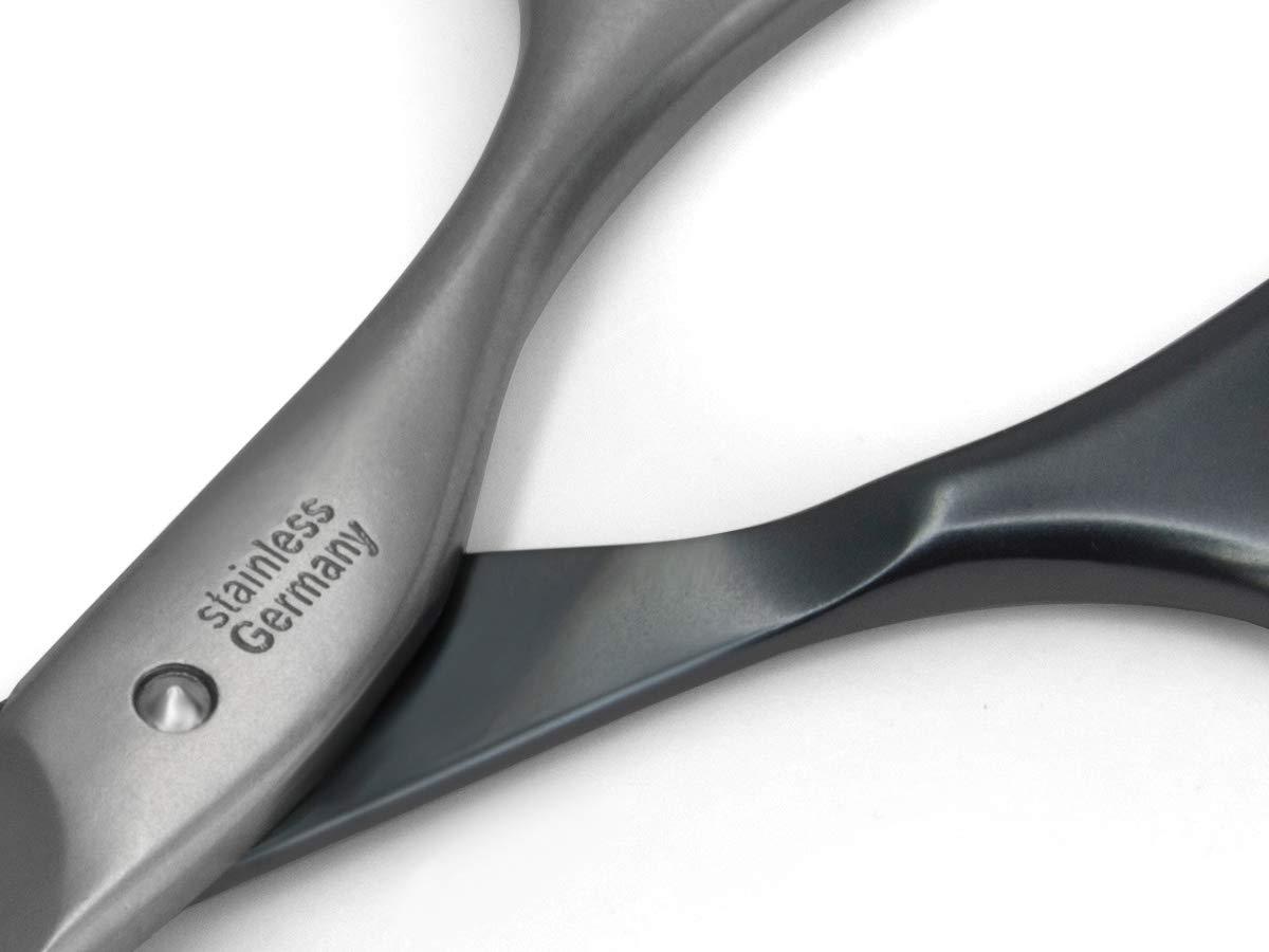 GERmanikure GERMANIKURE Professional Nail Cutter Scissors - Self-Sharpening FINOX22 Titanium Coated Stainless Steel Manicure Tools in Leather Case - Ethically Made in Solingen Germany - 2704