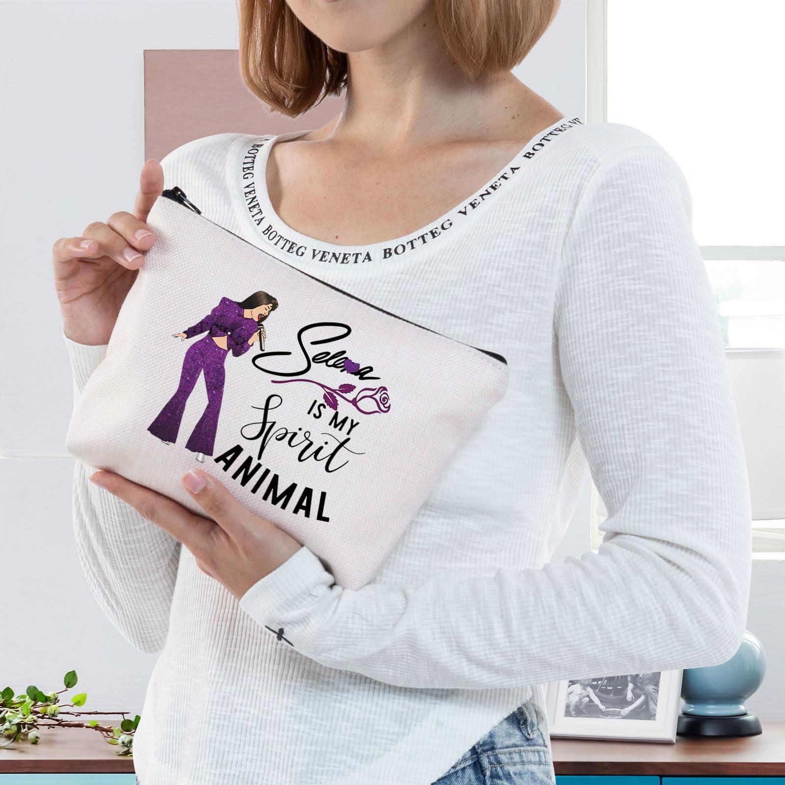 BWWKTOP BWWKTOP Singer Fans Cosmetic Makeup Bag Tejano Music Lovers Gift Singer Inspired Music Zipper Pouch Bag Singer Merchandise (Selen Spirit)