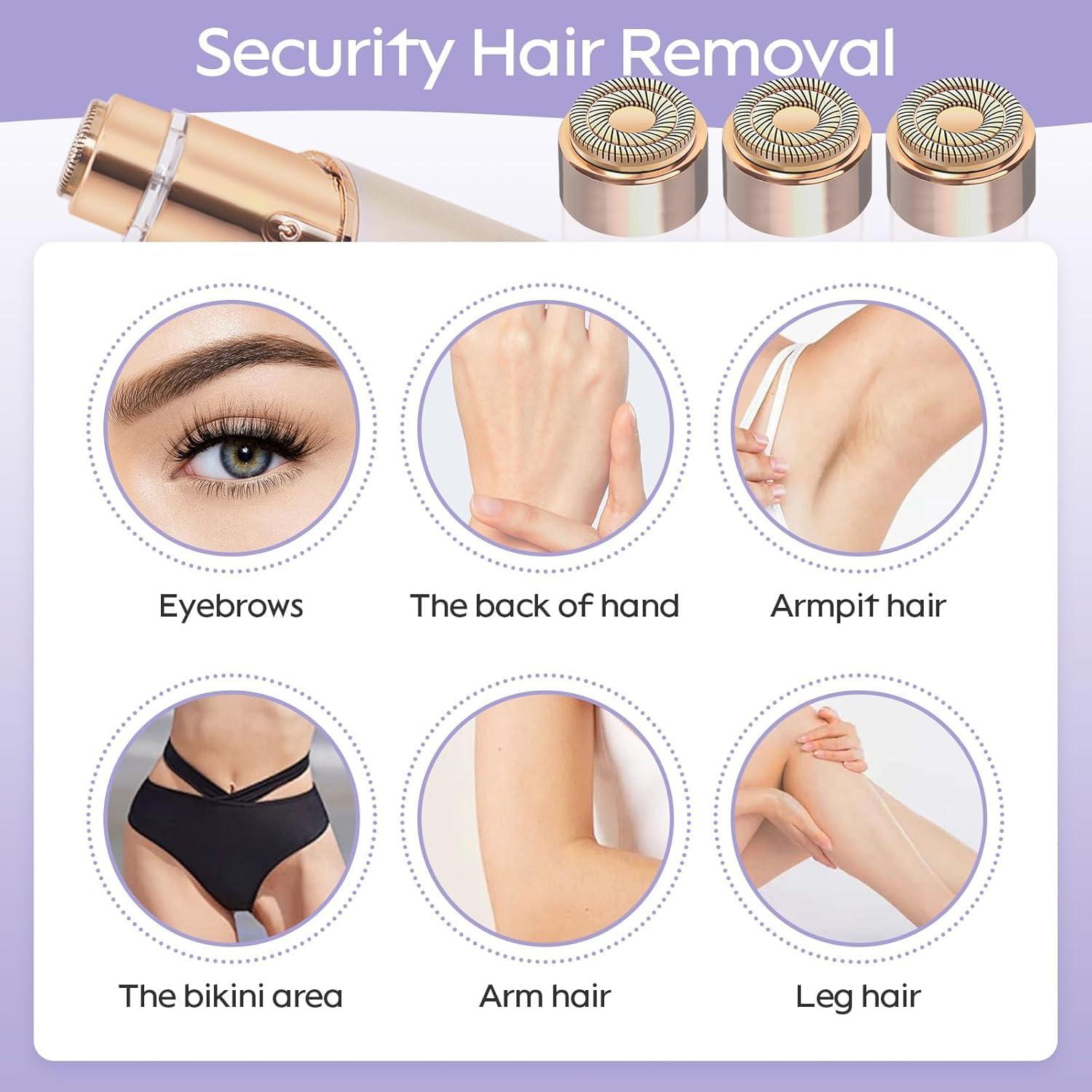 Midnt Replacement Heads for Flawless Replacement Heads,Generation 3 Replacement Heads Compatible with New Finishing Touch Flawless Facial Hair Remover,Dual Blades for Flawless Replacement Heads Gen 3,4Pcs.