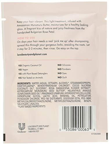 Love Beauty And Planet Love Beauty And Planet 2 Minute Magic Masque for Unisex, Murumuru Butter and Rose, 1.5 Oz