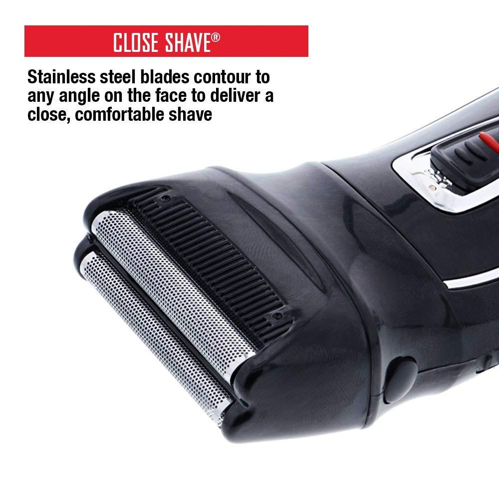 XTREME DIGITAL LIFESTYLE ACCESSORIES Barbasol Rechargeable Electric Foil Shaver with Stainless Steel Blades and Pop Up Trimmer