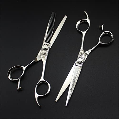 KOAIEZ 6.0 Inch Professional Haircut Scissors Kit, Multifunctional Styling Hair Barber Shears (Cutting Scissors + Thinning Scissors), for Men Women Adults Kids Home Salon