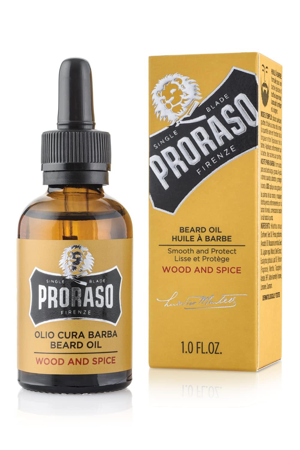 Proraso Proraso Beard Oil for Men to Tame, Smooth and Condition Beard Hair - Wood & Spice, 1 Fl Oz (Pack of 1)