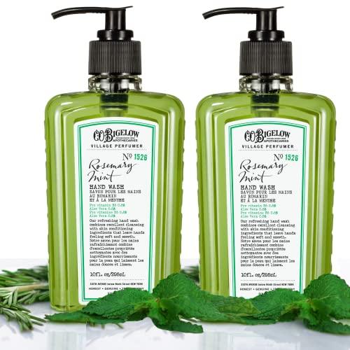 C. O. Bigelow C.O. Bigelow Hand Wash Rosemary Mint, Village Perfumer Moisturizing Hand Soap for Bathroom & Kitchen with Aloe Vera and Pro-Vitamin B5, 10 fl oz