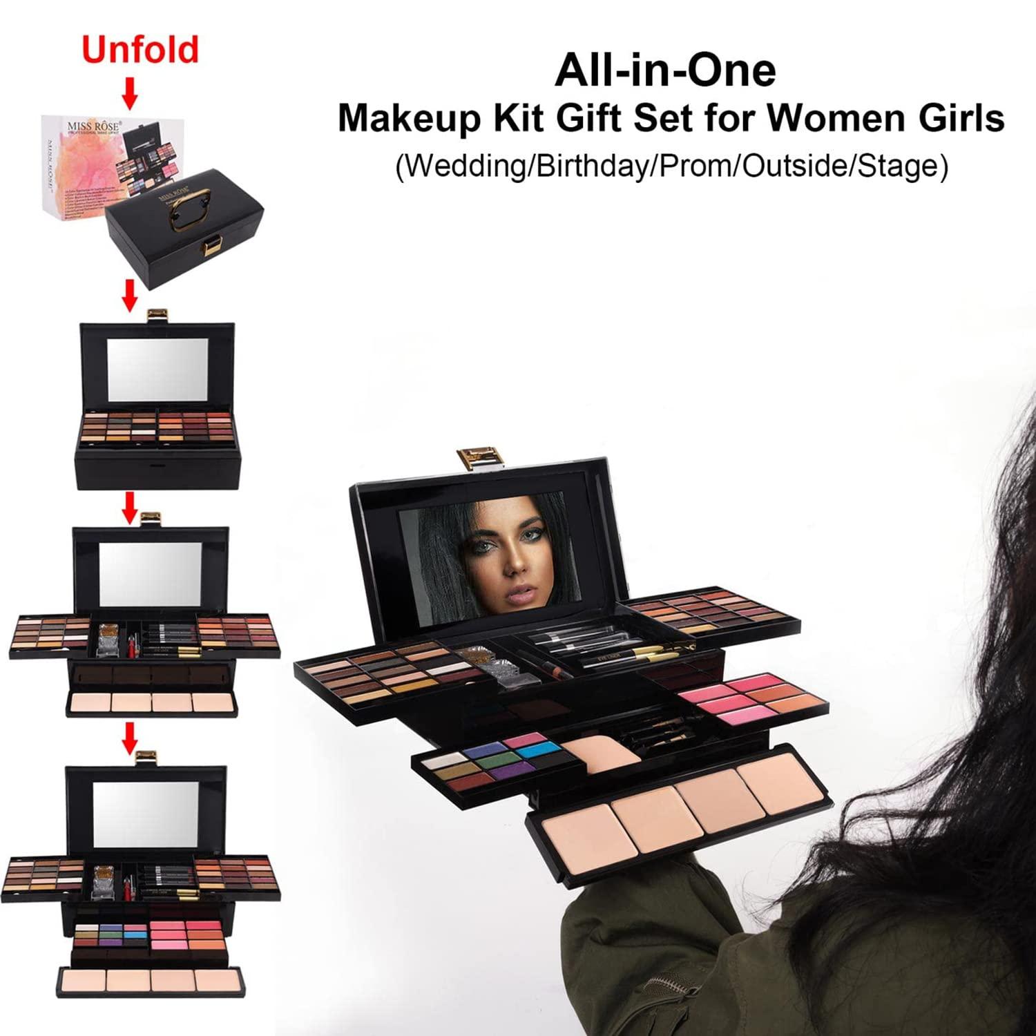 MISS ROSE M MISS ROSE M 58 Color Professional Makeup pallet, Makeup Kit for Women Full Kit, All In One Makeup Kit Set, Makeup Gift Set for women girls (331Y)