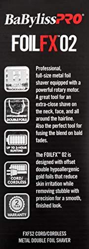 BaBylissPRO BaBylissPRO Barberology Double Foil Shaver, FXFS2 SILVERFX Professional Electric Shaver