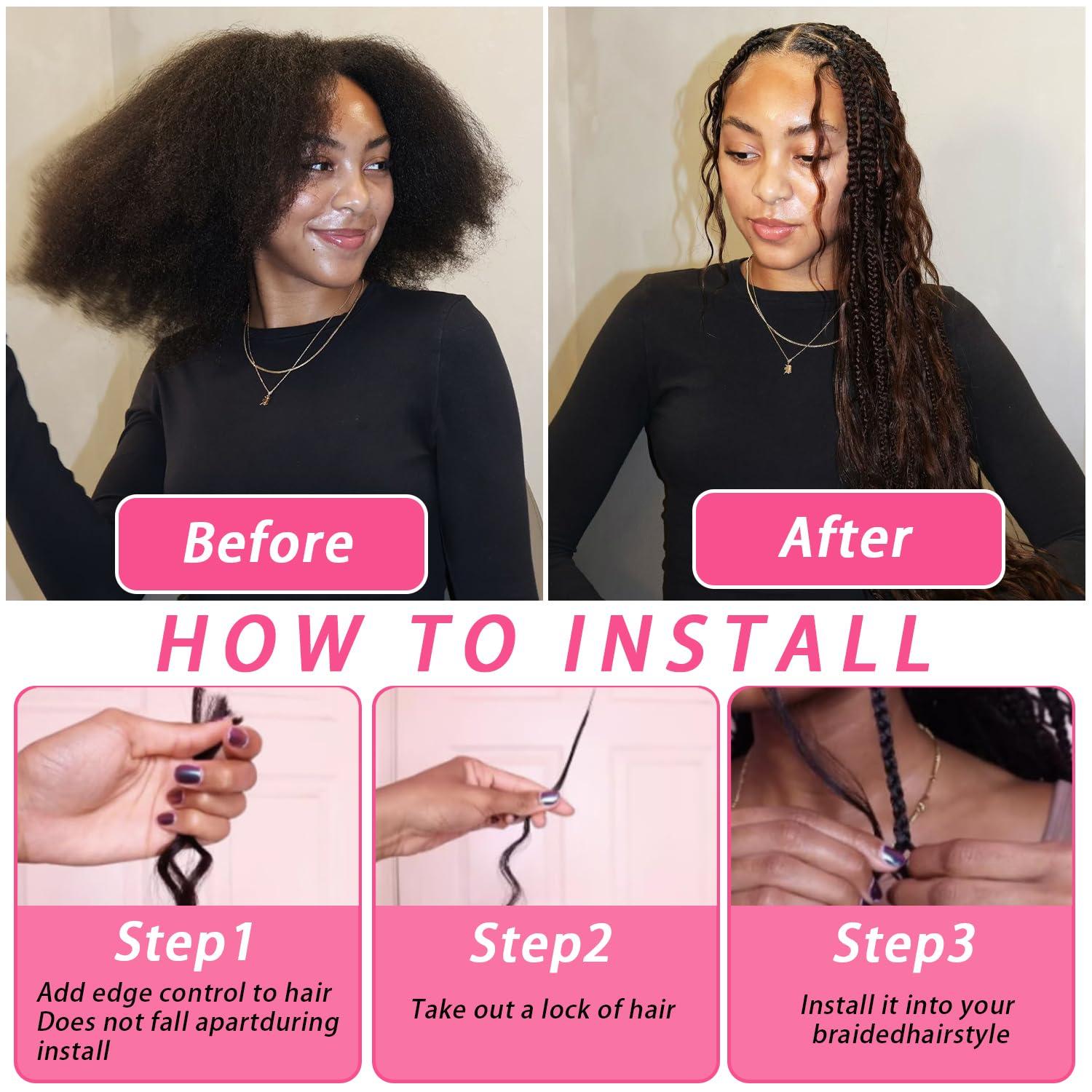 Liqusee Liqusee Body Wave Curly 4/27 Human Braiding Hair 100g One Bundle/Pack Bulk Human Hair for Braiding No Weft Human Hair Braiding Hair for Boho Braids (16 inch, Body Wave 4/27)