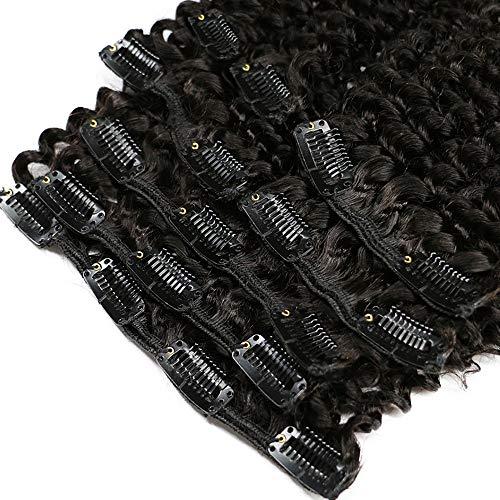 Slove Hair Slove Hair 3C 4A Afro Kinky Curly Clip in for African American Hair Extensions Double Wefted Thick Big Kinky Curly Clip ins 8 Pieces 120g 24inch