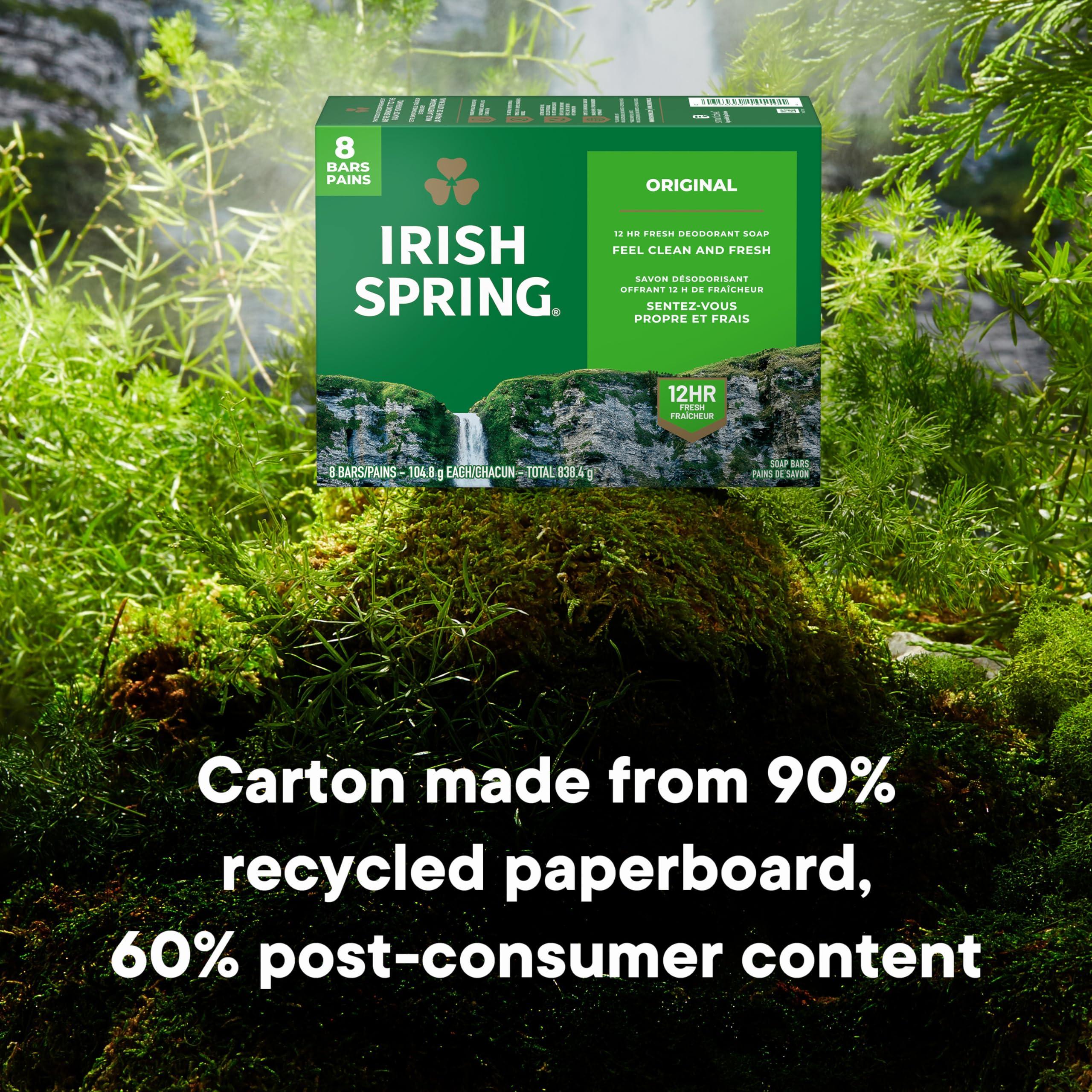 Irish Spring Irish Spring Deodorant Soap, Original Bar Soap (8 Count)