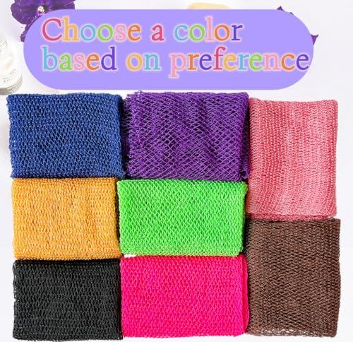 SPMKTBOZAI SPMKTBOZAI African Net Sponge Authentic, African Exfoliating Sponge Real African Net Black Owned, African Bath Sponge Back Scrubber, Body Exfoliator Shower Bath Accessories (Black)